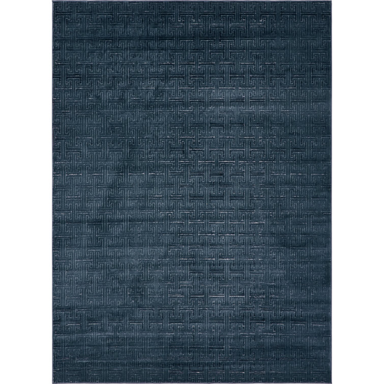 Jill Zarin Uptown Geometric Navy Area Rug & Reviews Wayfair Canada